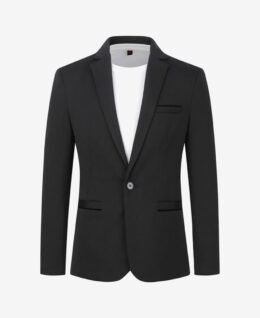 Latest Men's Plus Solid Breasted Slim Blazer