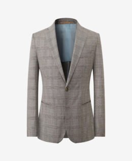 Tallia Men's Black White Plaid Slim-Fit Suit Jacket